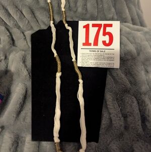 Lot 175 White Cloth & Wire Necklace